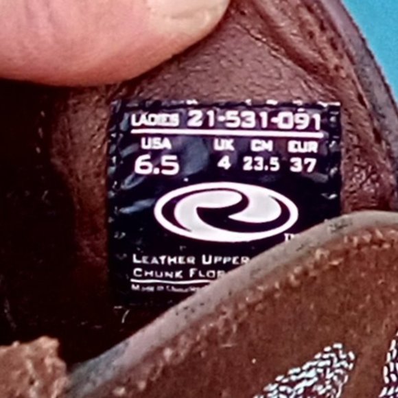 ROPER brown suede turquoise floral embroidered stitched ankle boots size 6.5 - Picture 4 of 10